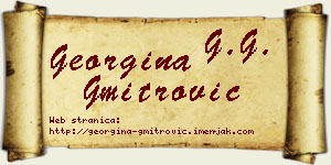 Georgina Gmitrović vizit kartica